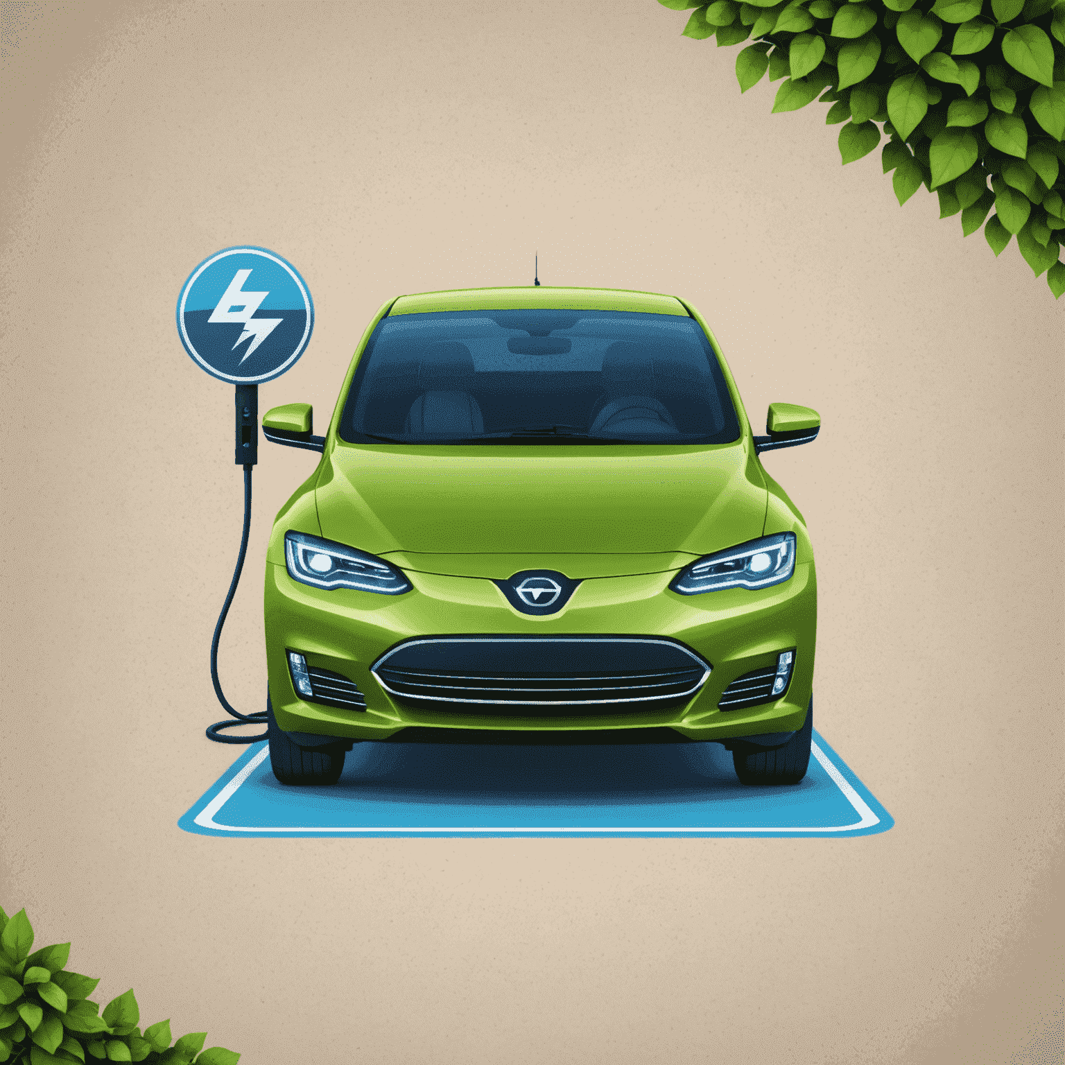 Recharge Road logo - A stylized electric vehicle charging station icon in green and blue