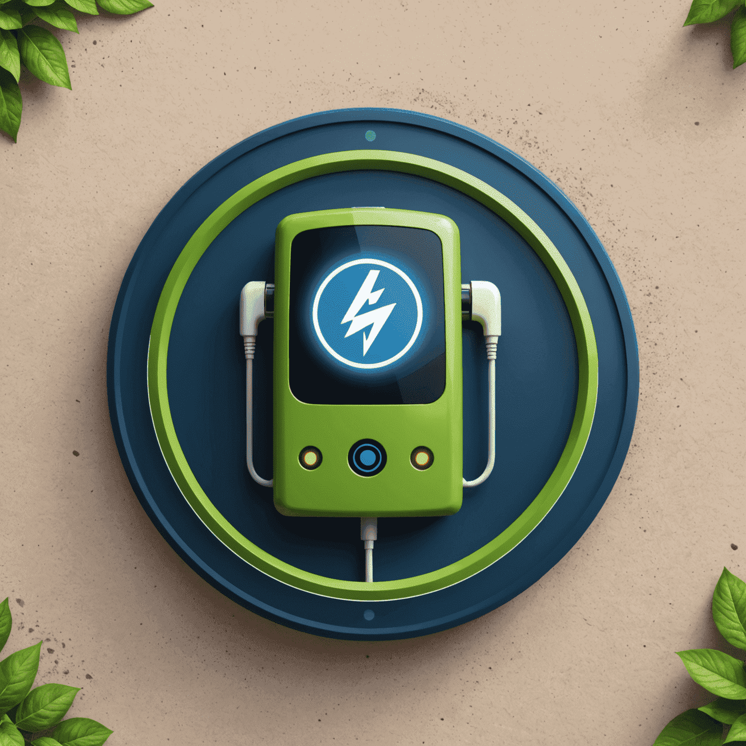 Recharge Road logo - A stylized electric vehicle charging station icon in green and blue