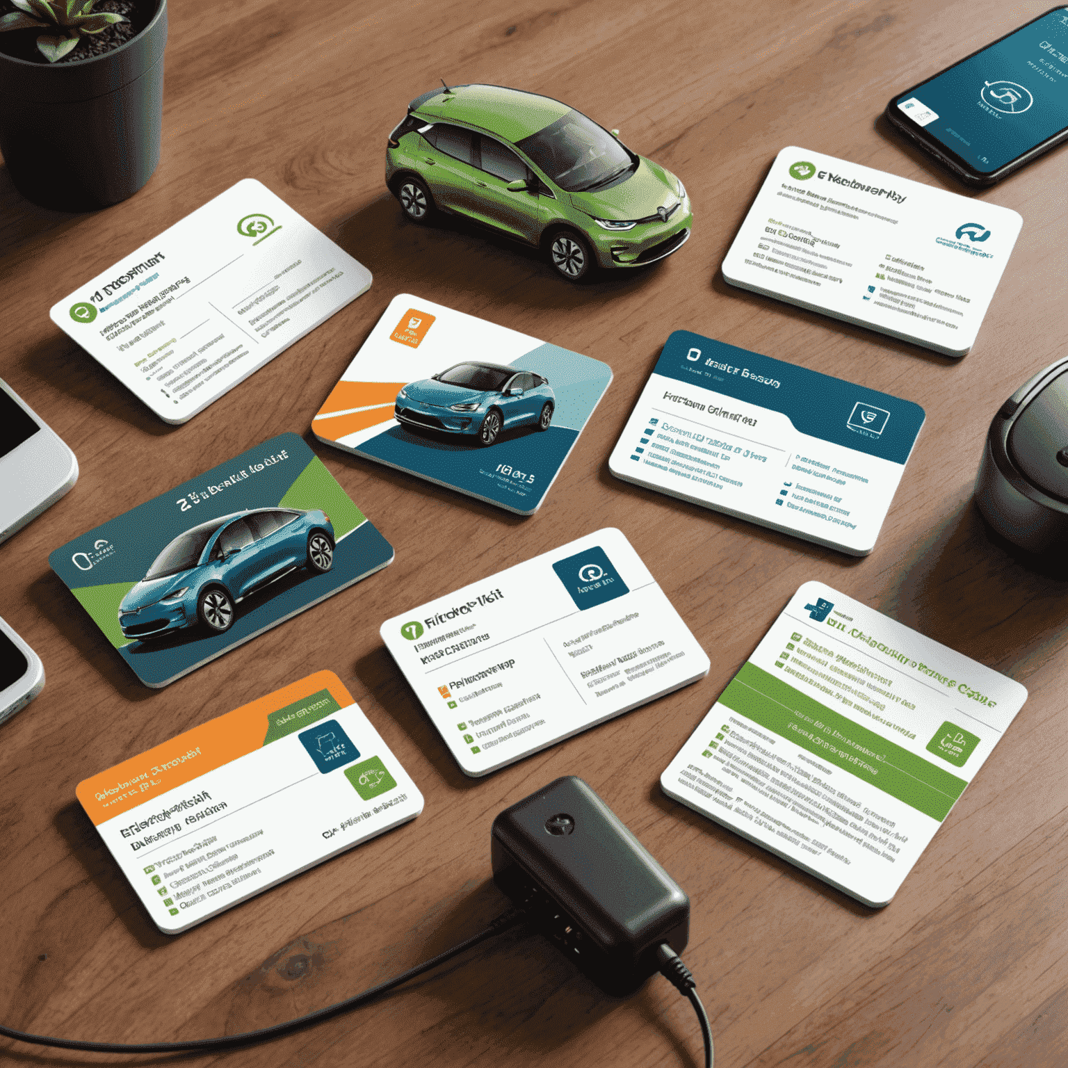 A collage of different membership cards and benefits, showcasing various tiers of EV charging plans.